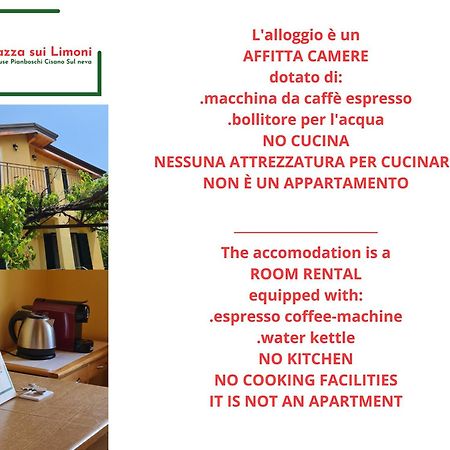 La Terrazza Sui Limoni - Suite Degli Ospiti - Mare, Escursioni A Piedi O Bike, Falesie Per Arrampicate Cisano sul Neva Εξωτερικό φωτογραφία
